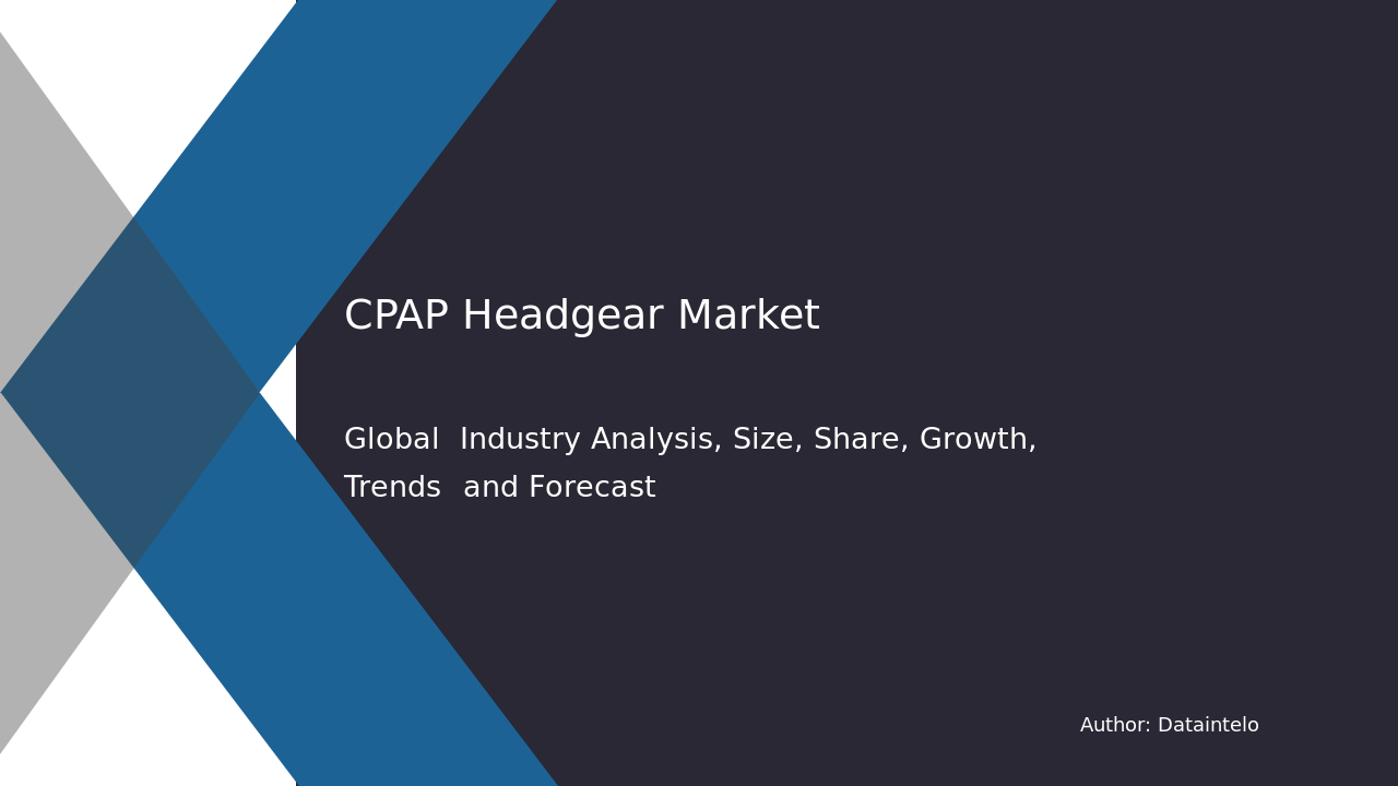 CPAP Headgear Market Research Report 2032