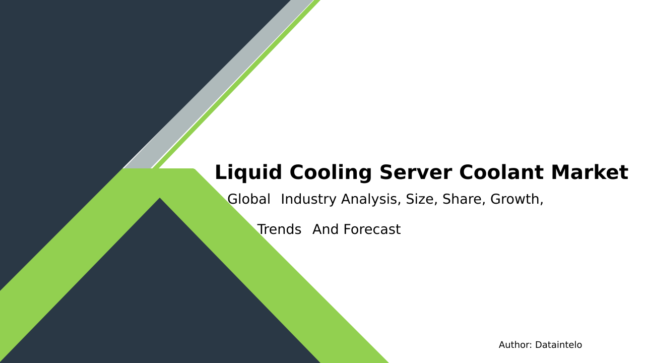 Liquid Cooling Server Coolant Market Research Report 2032