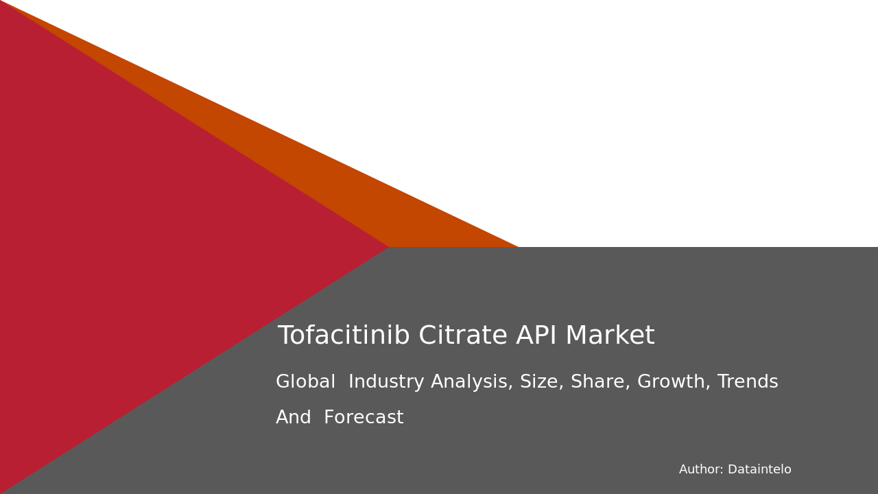 Request For Sample of Tofacitinib Citrate API Market Research Report 2032