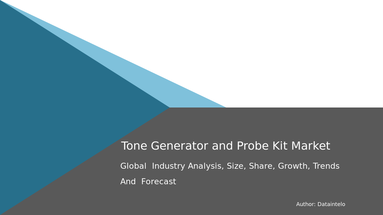 Request For Sample of Tone Generator and Probe Kit Market Research Report 2032