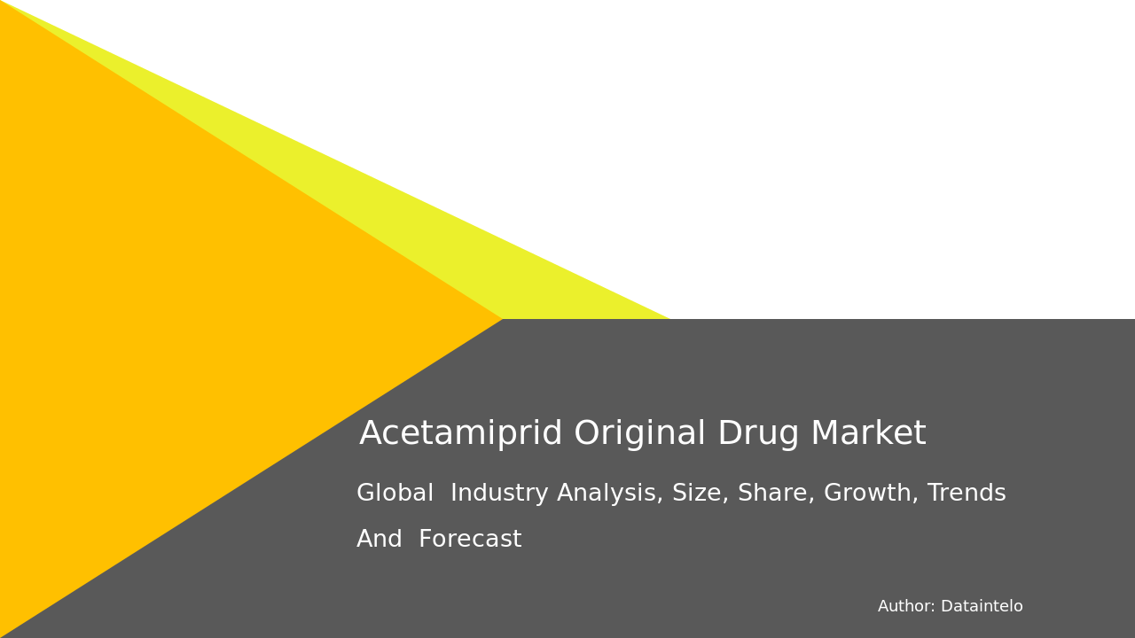 Acetamiprid Original Drug Market Research Report 2032