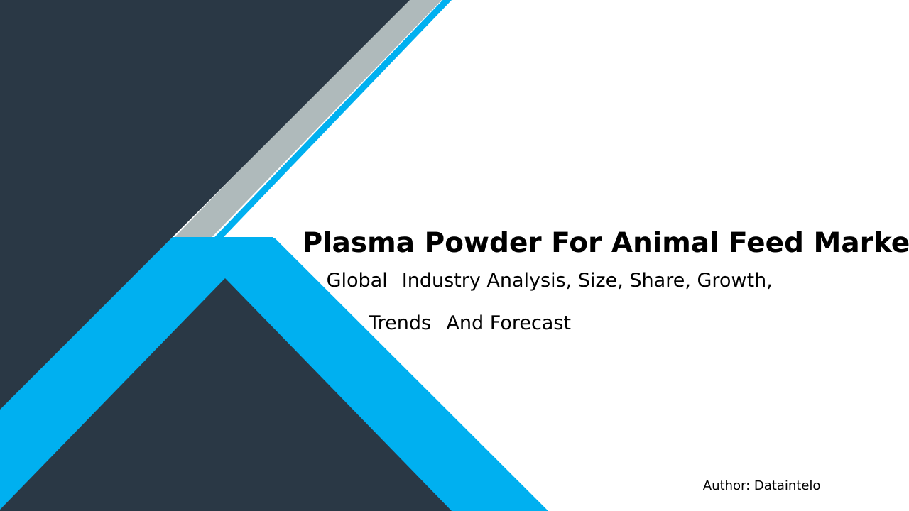 Plasma Powder For Animal Feed Market Research Report 2032