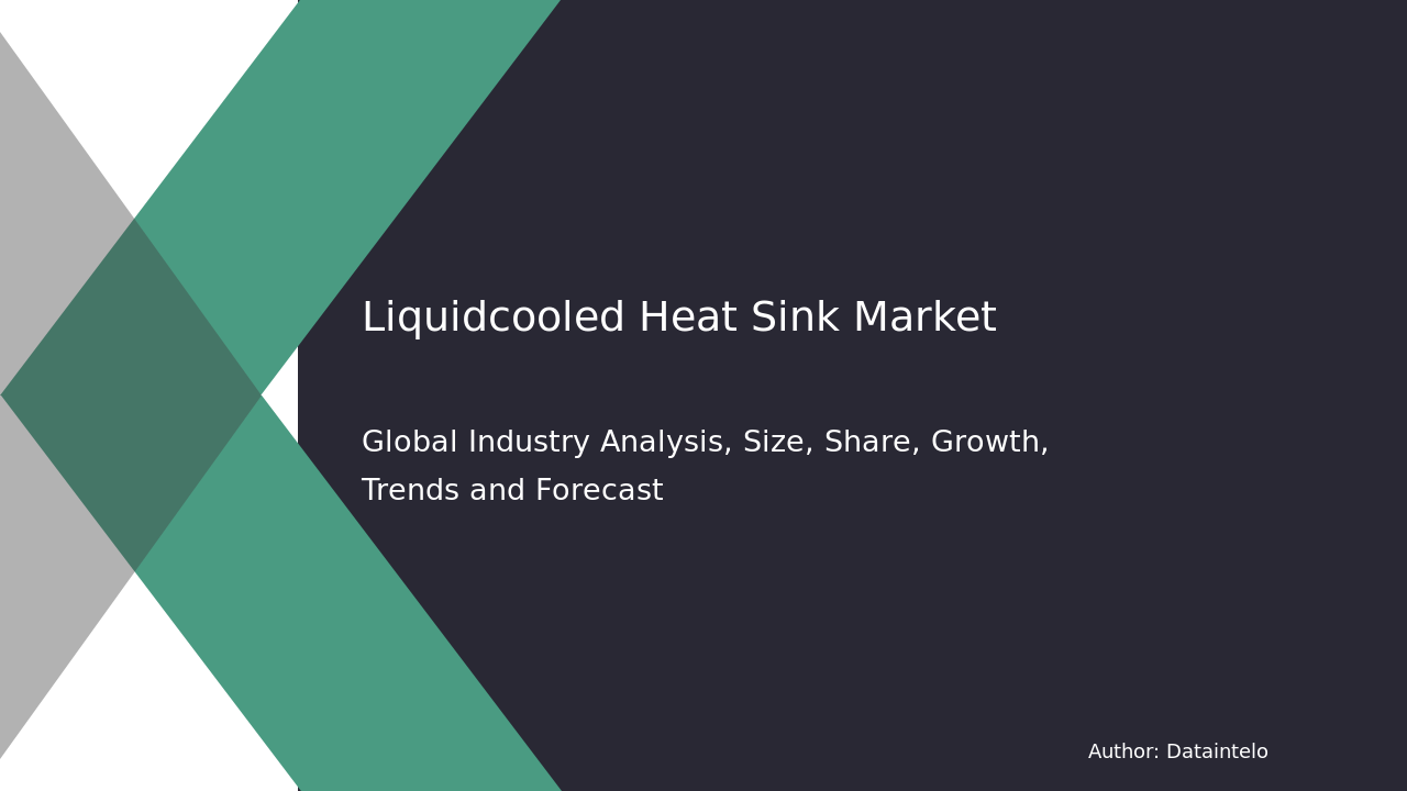 Liquid-cooled Heat Sink Market Research Report 2032