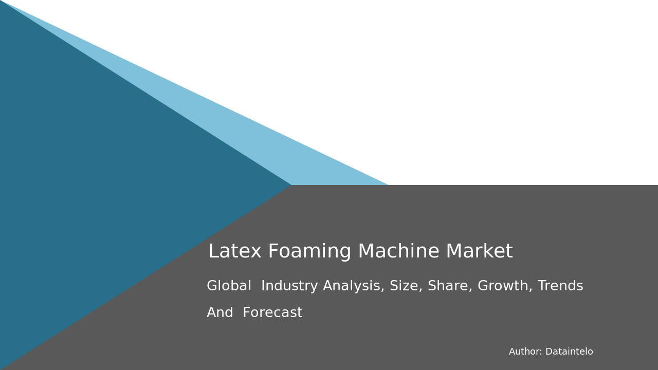 Latex Foaming Machine Market Research Report 2032