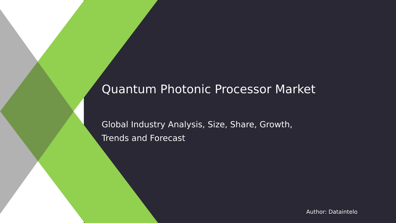 Request For Sample of Quantum Photonic Processor Market Research Report 2032