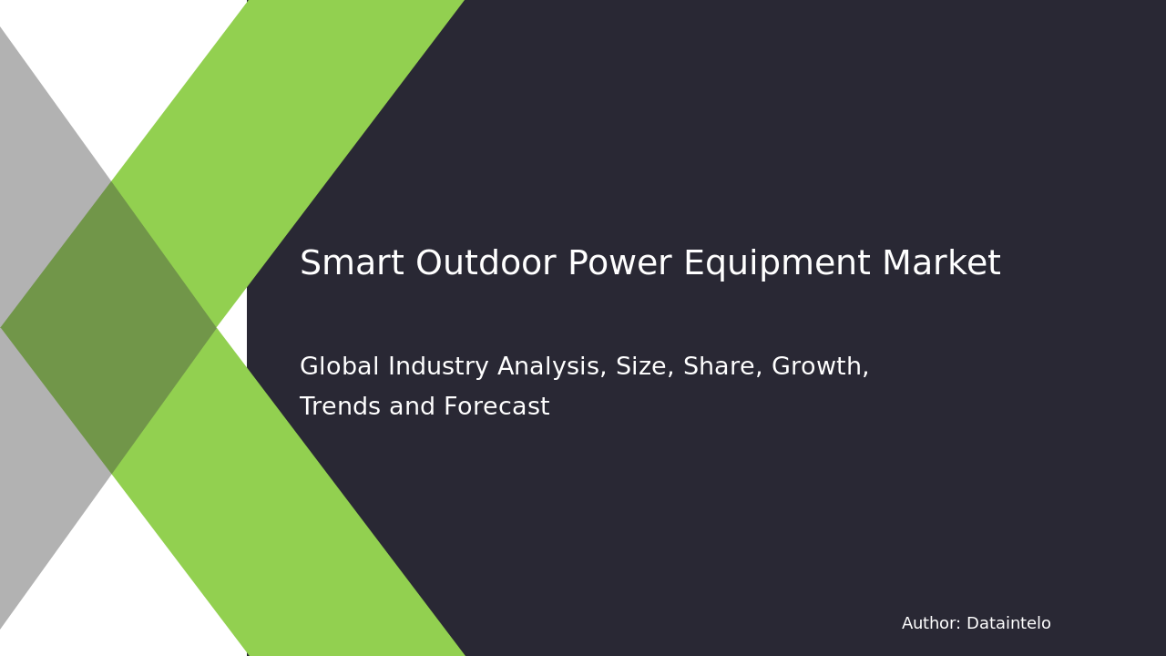 Request For Sample of Smart Outdoor Power Equipment Market Research Report 2032