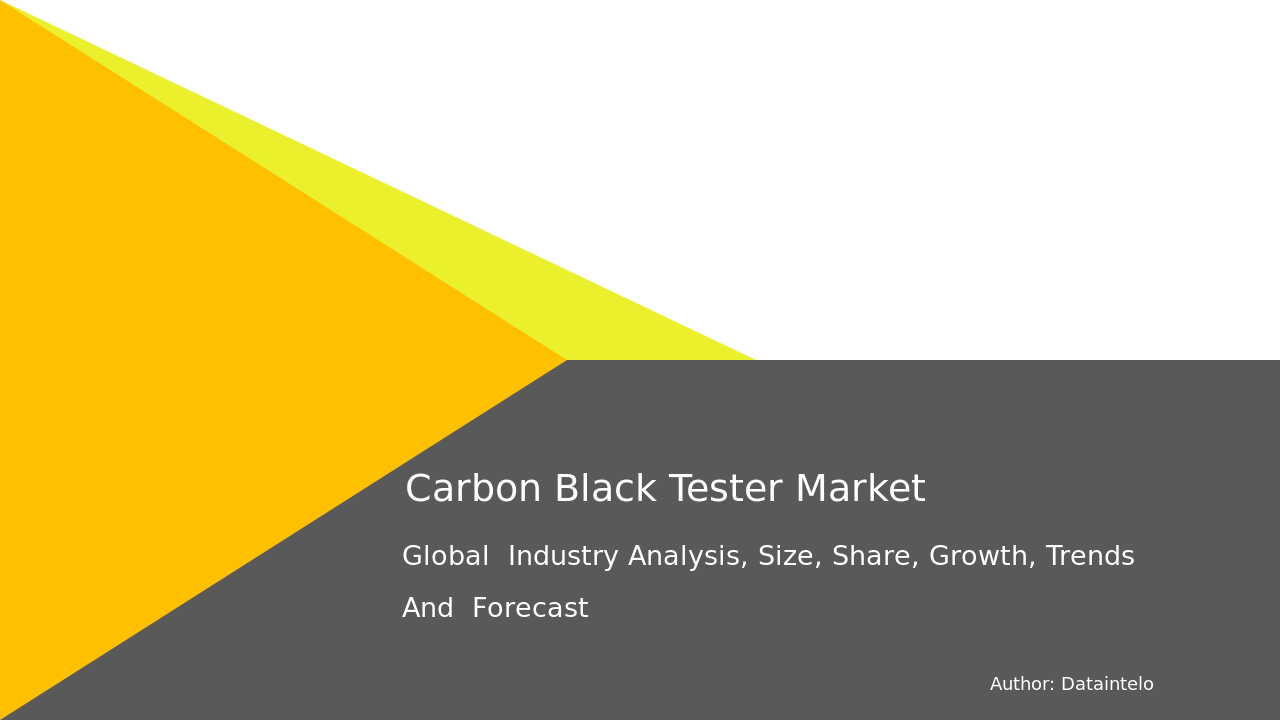 Carbon Black Tester Market Research Report 2032