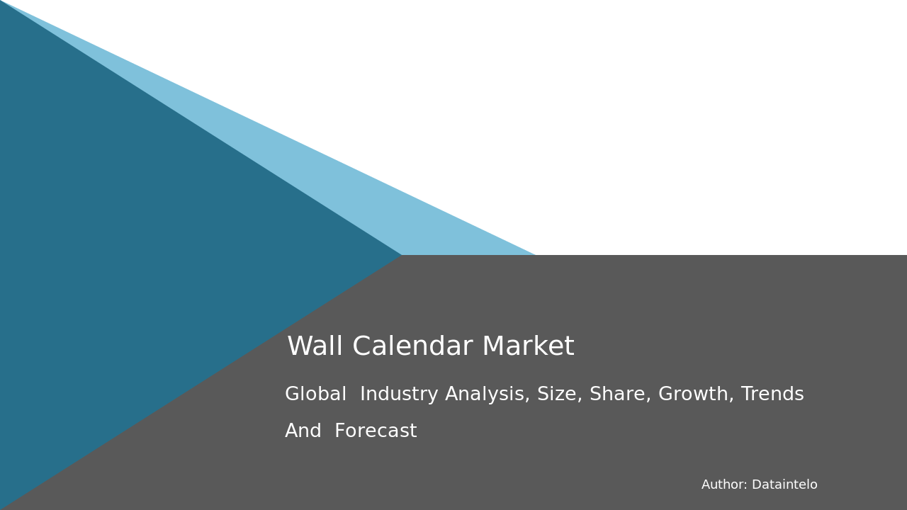 Wall Calendar Market Report, Share, Size and Forecast 2032