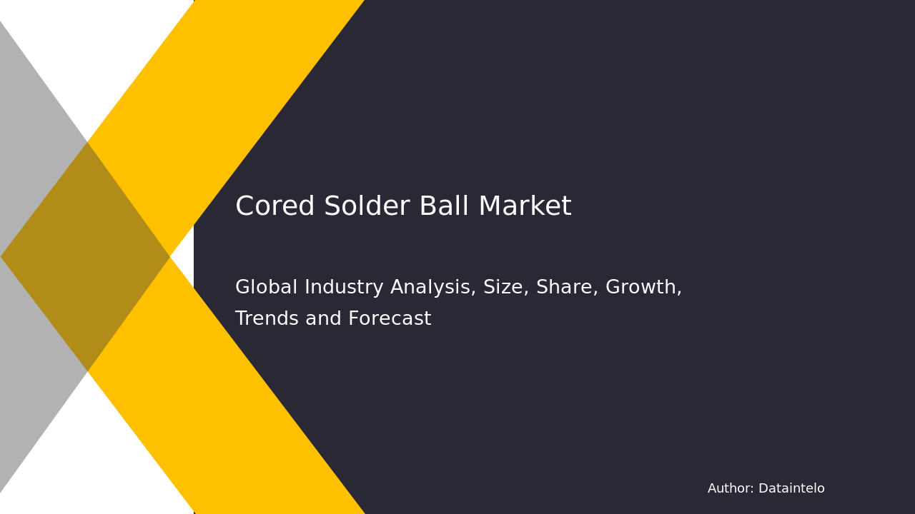 Cored Solder Ball Market Research Report 2032