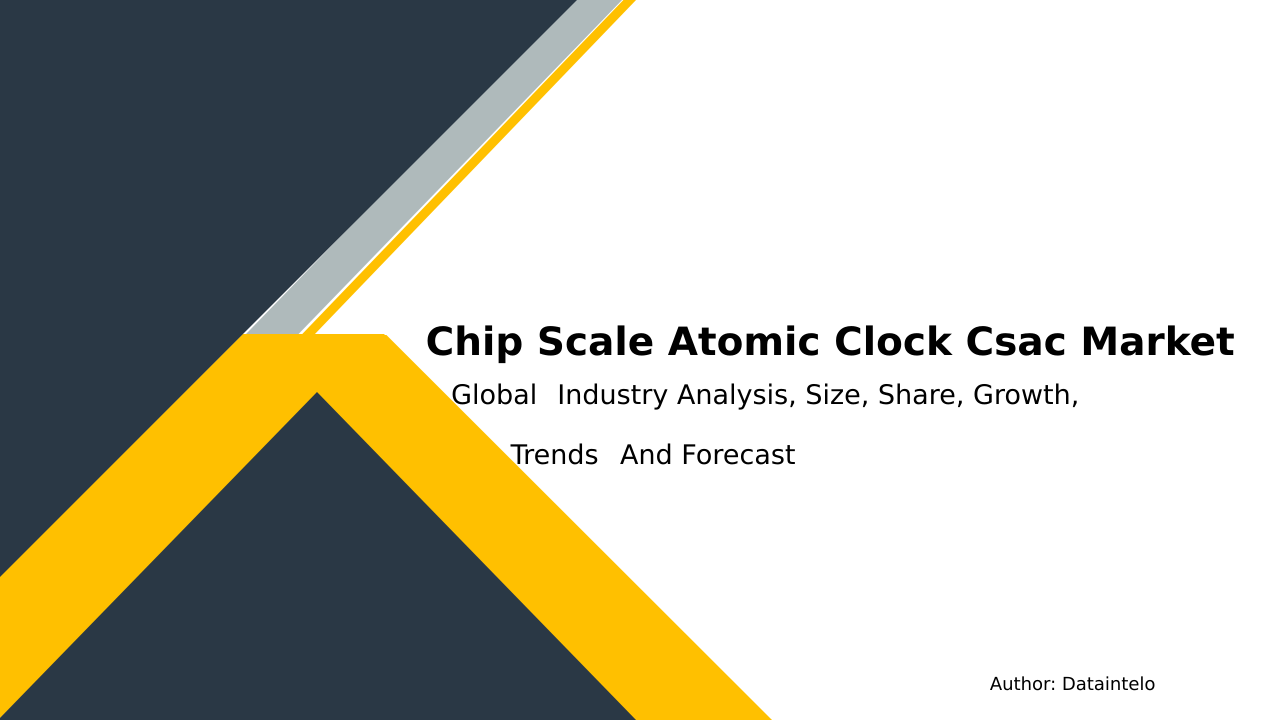 Chip Scale Atomic Clock Csac Market Research Report 2032