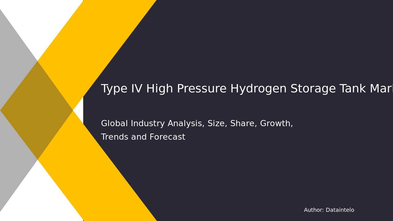 Type IV High Pressure Hydrogen Storage Tank Market Research Report 2032